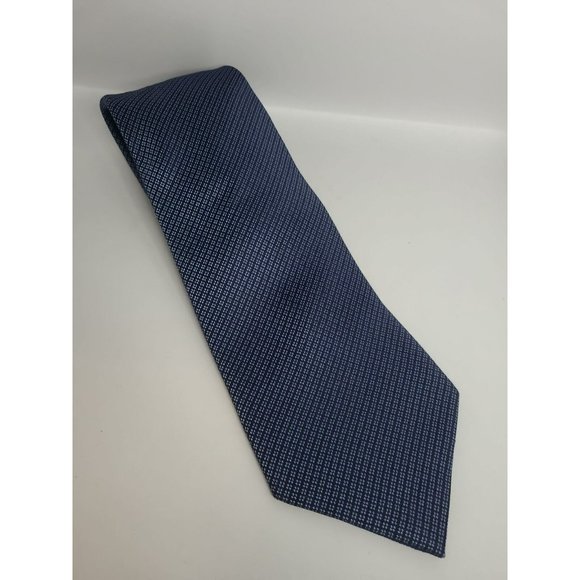 BCBG Attitude Mens Tie 100% Silk 60 3 1/2 Small Dots Blue - Picture 5 of 6
